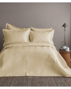 DEKOR DOM Set prekrivač i jastučnice Issimo double - Simply Satin, bež - 040688