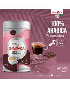 GIMOKA Pržena mlevena kafa za espresso i za moka aparat LATTINA MAC 250G - 43887086600422