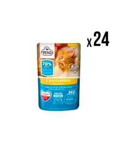 FRENDI Vlažna hrana za mačke Junior Piletina 100g 24/1