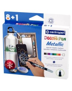 CENTROPEN Flomasteri Decor metalic 9 komada 2737/09 - 100001991