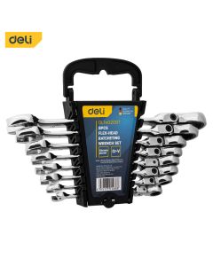 DELI Set ključeva sa fleksibilnom račnom 8-19mm, 8kom. edl140208t - 1001488