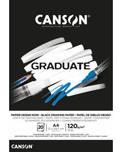CANSON Blok a4 120g 20 lista  black paper 400110386 - 100155