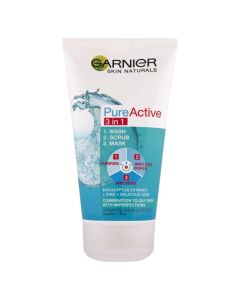 Garnier Skin Naturals Pure Active 3 u 1 GEL ZA ČIŠĆENJE + PILING + MASKA 150 ml - 1003009484