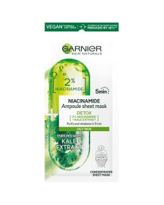 Garnier Skin Naturals maska u maramici sa sadržajem ampule niacinamid za masnu kožu 15g - 1003018446