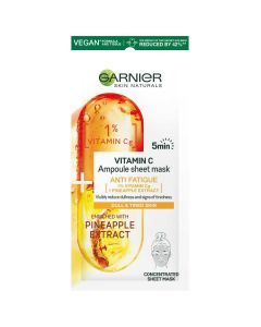 Garnier Skin Naturals maska u maramici sa sadržajem ampule vitamin C za umornu kožu 15g