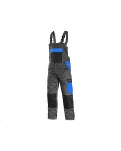 CANIS Radne pantalone na tregere Phoenix Cronos, siva/plava - 55112-148