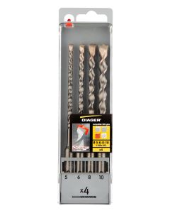 DIAGER Burgije Twister SDS prečnika Ø 5, 6, 8, 10 mm, dužine 160 mm 100C