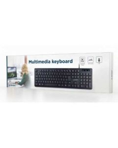 GEMBIRD KB-MCH-04 * Multimedijalna tastatura, chocolate, USB, US layout, Slim black (399) - 101304