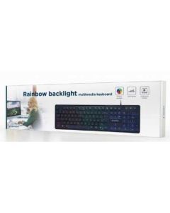 GEMBIRD KB-UML-02 Rainbow multimedijalna tastatura sa pozadinskim osvetljenjem, US layout USB - 101324