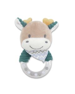 LORELLI Plišana zvečka ring Jelen, plava - 10191360006