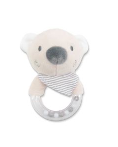 LORELLI Plišana zvečka ring Medved, bež - 10191360008