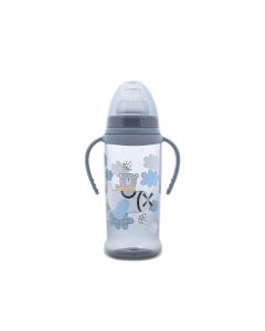 LORELLI Flašica za bebe sa mekanim kljunom i ručkama 350ml My friend, plava - 10200640004