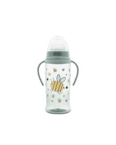 LORELLI Flašica za bebe sa mekanim kljunom i ručkama 350ml My friend, zelena - 10200640006