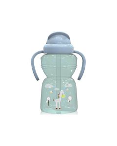 LORELLI Sportska flasica sa slamcicom 325 ml Animals sa rucicama mint green - 10200770004