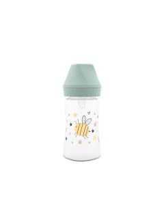 LORELLI Flašica za bebe Wide neck 250ml My friend, zelena - 10200840006