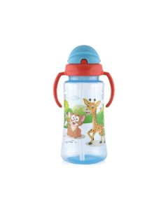 LORELLI Sportska šolja 300ml sa slamčicom i ručkama - Blue - 10200920001