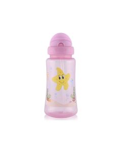 LORELLI Sportska šolja 300ml sa slamčicom i ručkama - Pink - 10200930002