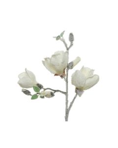 Novogodišnji Cvet ukrasni magnolia 26x12x50 cm white 220211 - 102084