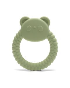 LORELLI SILIKONSKA GLODALICA ZA BEBE PANDA NATURAL - FRESH GREEN