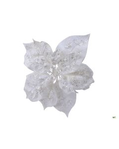 Novogodišnji Cvet ukrasni 16x16x7 cm white 629430 - 102230