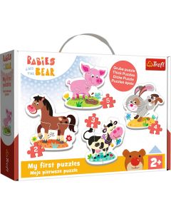 TREFL Puzzle baby farma - 4 puzzle (2,3,4,5 delova)