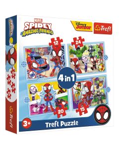 TREFL Puzzle 4u1 Spiday's Crew 34611 - 12, 24, 20, 15 delova