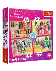 TREFL Puzzle 4u1 Fairytale Stories 34651 - 54, 48, 35, 70 delova