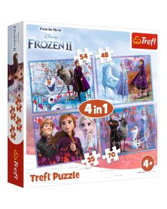 TREFL Puzzle 4u1 Frozen Journey into the unknown 34323 - 54, 48, 35, 70 delova