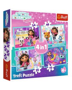 TREFL Puzzle 4u1 Gabby's Big Adventure 34670 - 54, 48, 35, 70 delova