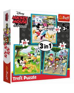 TREFL Puzzle 3u1 Mickey Mouse 34846 - 20, 50, 36 delova