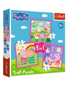 TREFL Puzzle 3u1 Peppa and friends 34873 - 50, 20, 36 delova