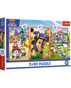 TREFL Puzzle za decu A bunch of dogs 34886 - 3x80 delova
