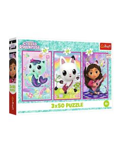 TREFL Puzzle Gabby's Dollhouse 34876 - 3x50 delova