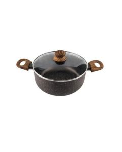 BRIO Mocca-Marble Edition - Šerpa sa poklopcem-nelepljivi premaz sa indukcijom 4.8L - 24cm
