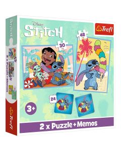 TREFL Puzzle i igra memorije za decu 2u1 Lilo & Stitch 93585