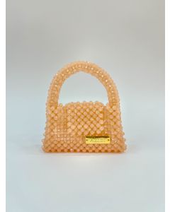 AZIBI Ženska torba od kristalnih perli Piccolina, kajsija