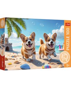 TREFL Puzzle Kuce Corgi - 100 delova - 103354-16536