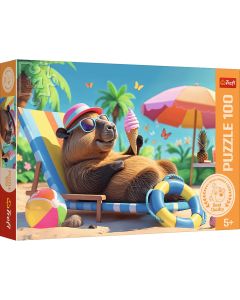 TREFL Puzzle Opuštanje u stilu kapibare - 100 delova - 103355-16537