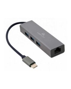 GEMBIRD USB-C Gigabit network adapter + 3-port USB 3.1 HUB (A-CMU3-LAN-01) - 103660