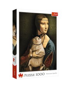 TREFL Puzzle Lady with a cat 10663 - 1.000 delova