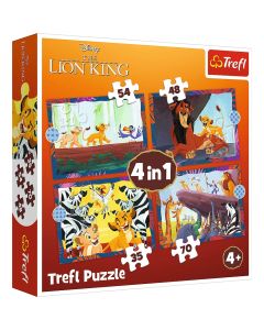 TREFL Puzzle Lion King 4u1 - 54,48, 35, 70 delova