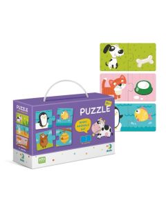 DODO Puzzle duo Životinje sa svojom hranom - 12 delova - 104-300118