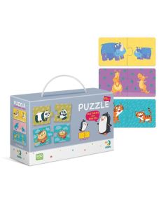 DODO Puzzle duo Životinje sa svojim mladuncima - 12 delova - 104-300150