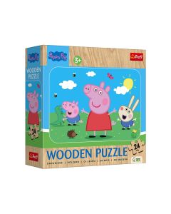 Drvena puzzla 24 dela peppa pig