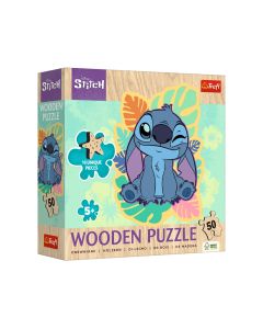 Drvena puzzla 50 delova lilo&stitch