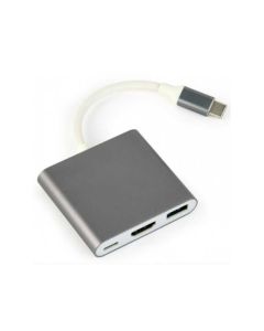 GEMBIRD USB type-C multi-adapter, HDMI, USB, Space Grey (A-CM-HDMIF-02-SG) - 104562