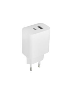 MAXLIFE Punjač 20W sa USB-A i USB-C ulazom, bela