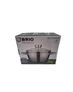 BRIO Metallica - Šerpa sa poklopcem i mernom skalom - Ø20x10cm – 2.8l