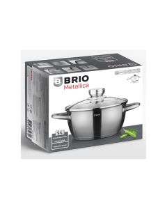 BRIO Metallica - Šerpa sa poklopcem i mernom skalom - Ø22x11cm – 3.9l