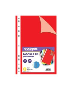 OCTOPUS Fascikla A4 polumehanika sa 11 rupa 25/1 crvena unl-1814